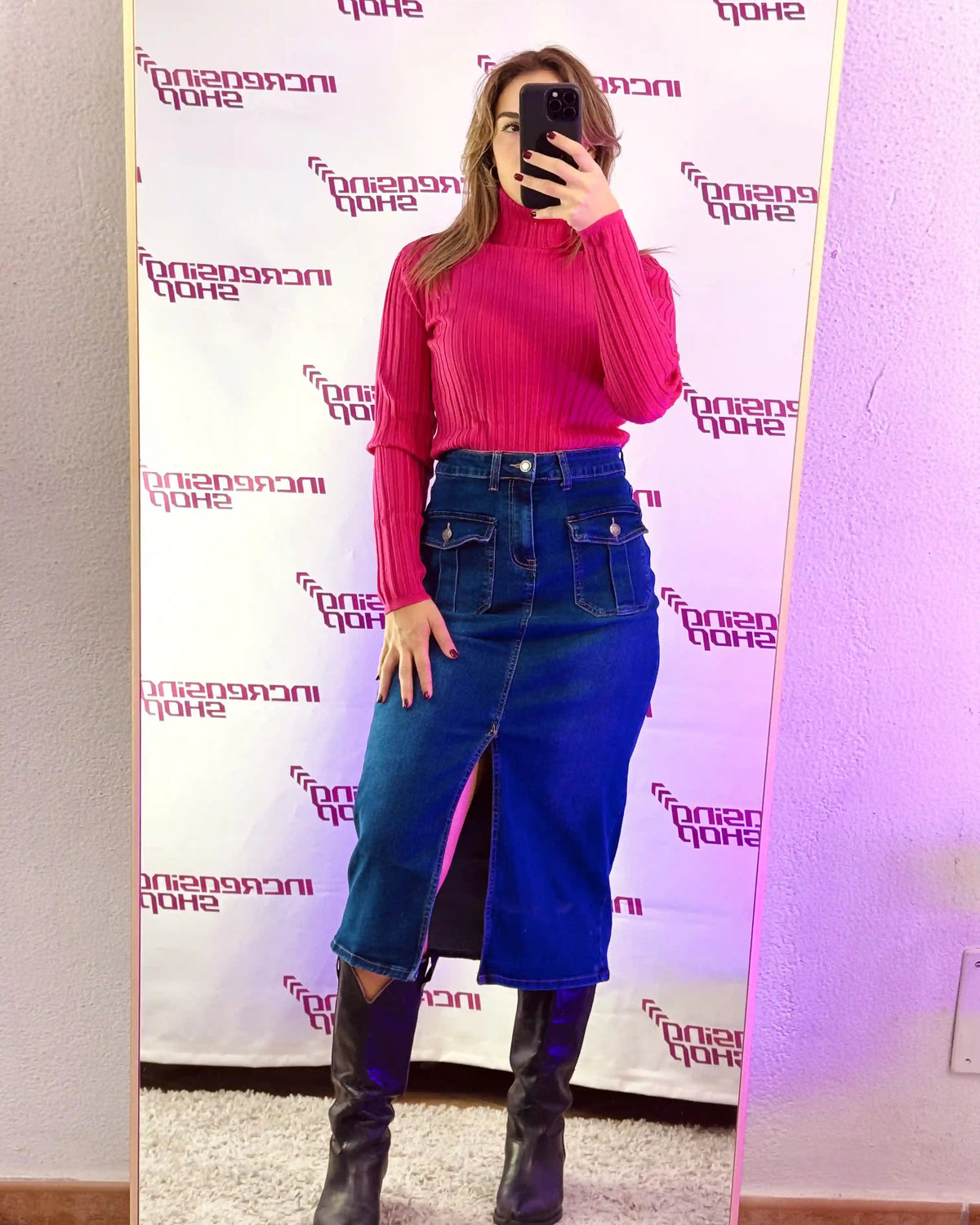 Gonna Denim Pocket