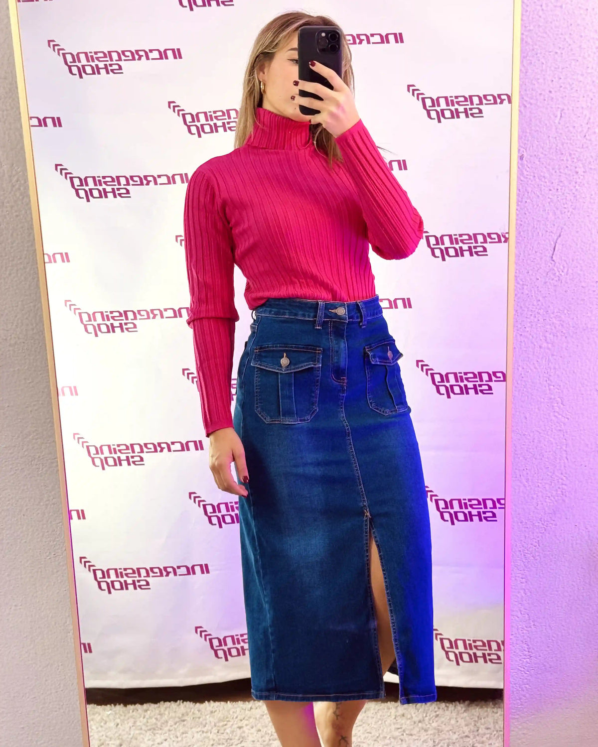 Gonna Denim Pocket